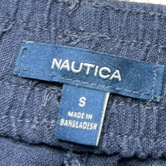 Nautica Blue Linen Coastal Shorts Elastic Waistband Stretch Size Small - Picture 6 of 9